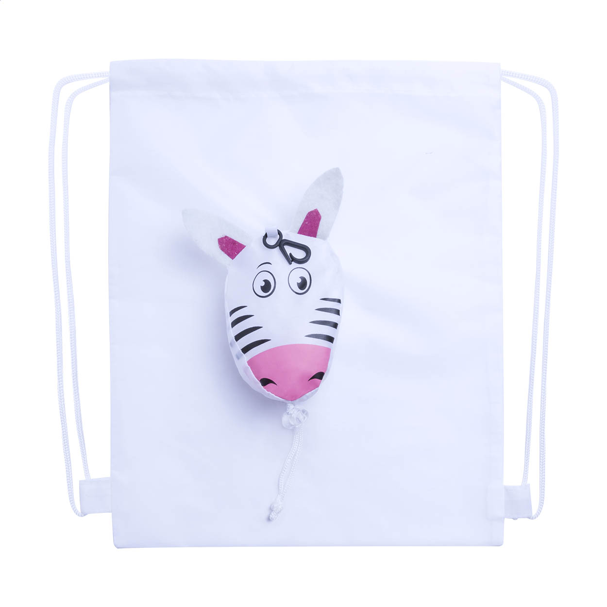 sacca zebra — gadget promozionale personalizzabile con il tuo logo