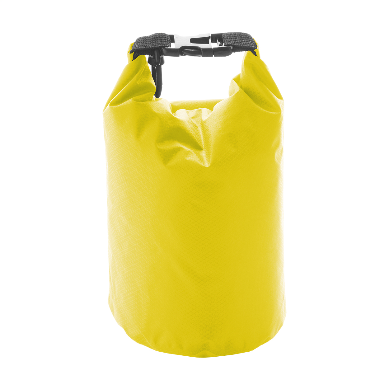 Sacca impermeabile in tessuto ripstop con fibbia e moschettone in plastica — gadget promozionale personalizzabile con il tuo logo