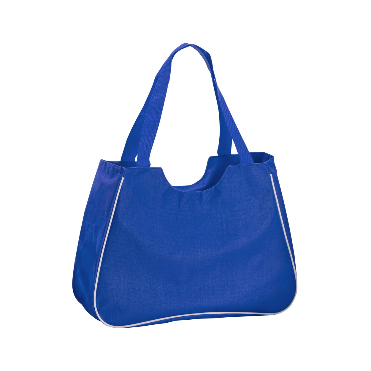 Borsa da spiaggia in poliestere 600D con borsa per cosmetici — gadget promozionale personalizzabile con il tuo logo
