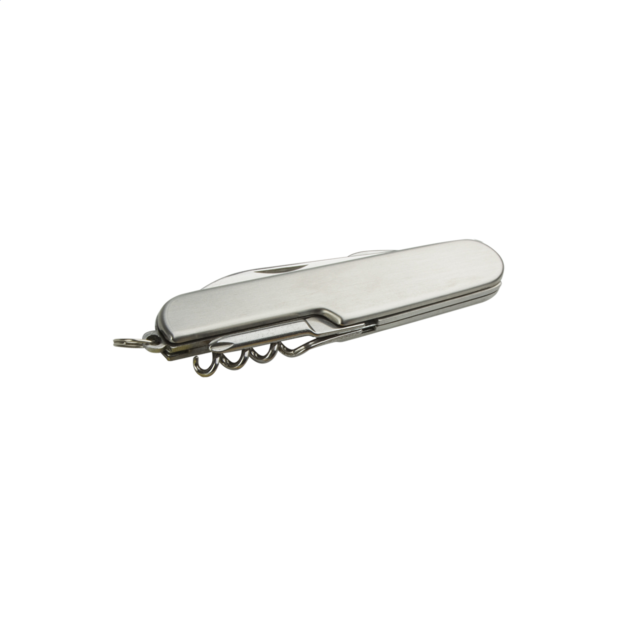 Coltello tascabile con 5 funzioni e superficie piana — gadget promozionale personalizzabile con il tuo logo