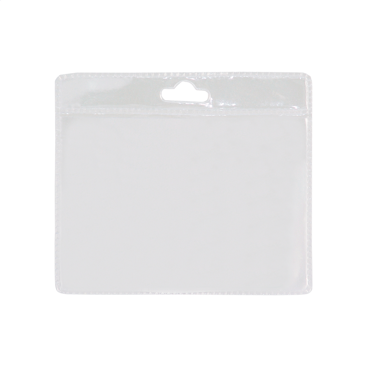 Porta badge trasparente in plastica per lanyards — gadget promozionale personalizzabile con il tuo logo