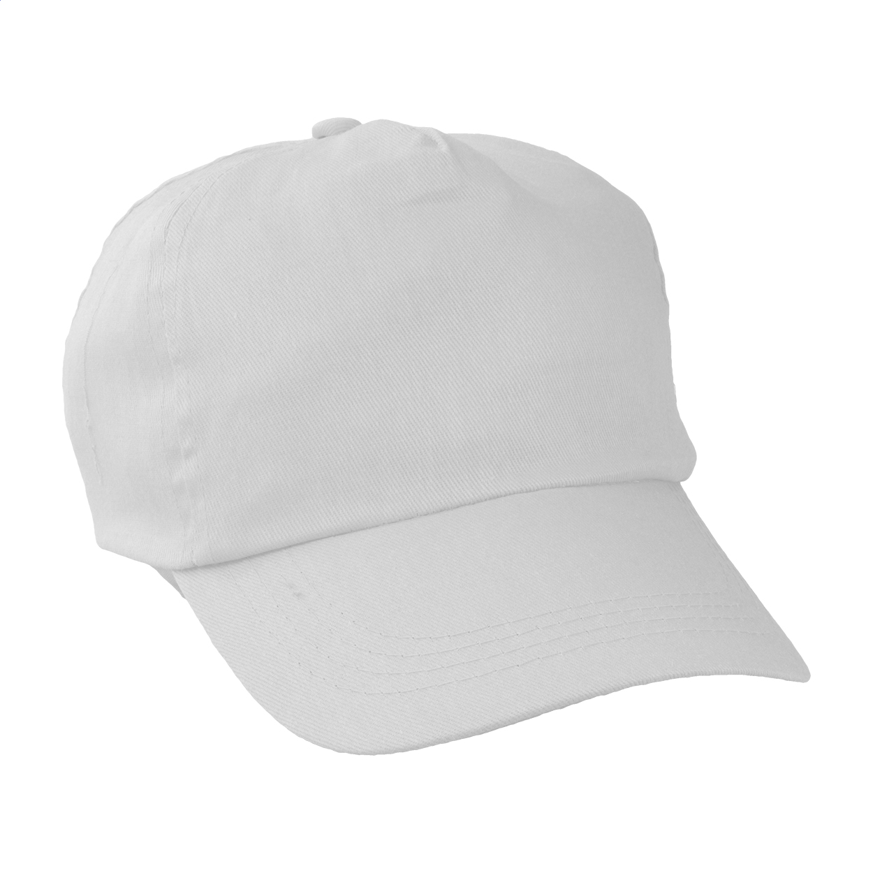 Cappellino baseball 5 pannelli in 100% cotone, con chiusura in velcro — gadget promozionale personalizzabile con il tuo logo
