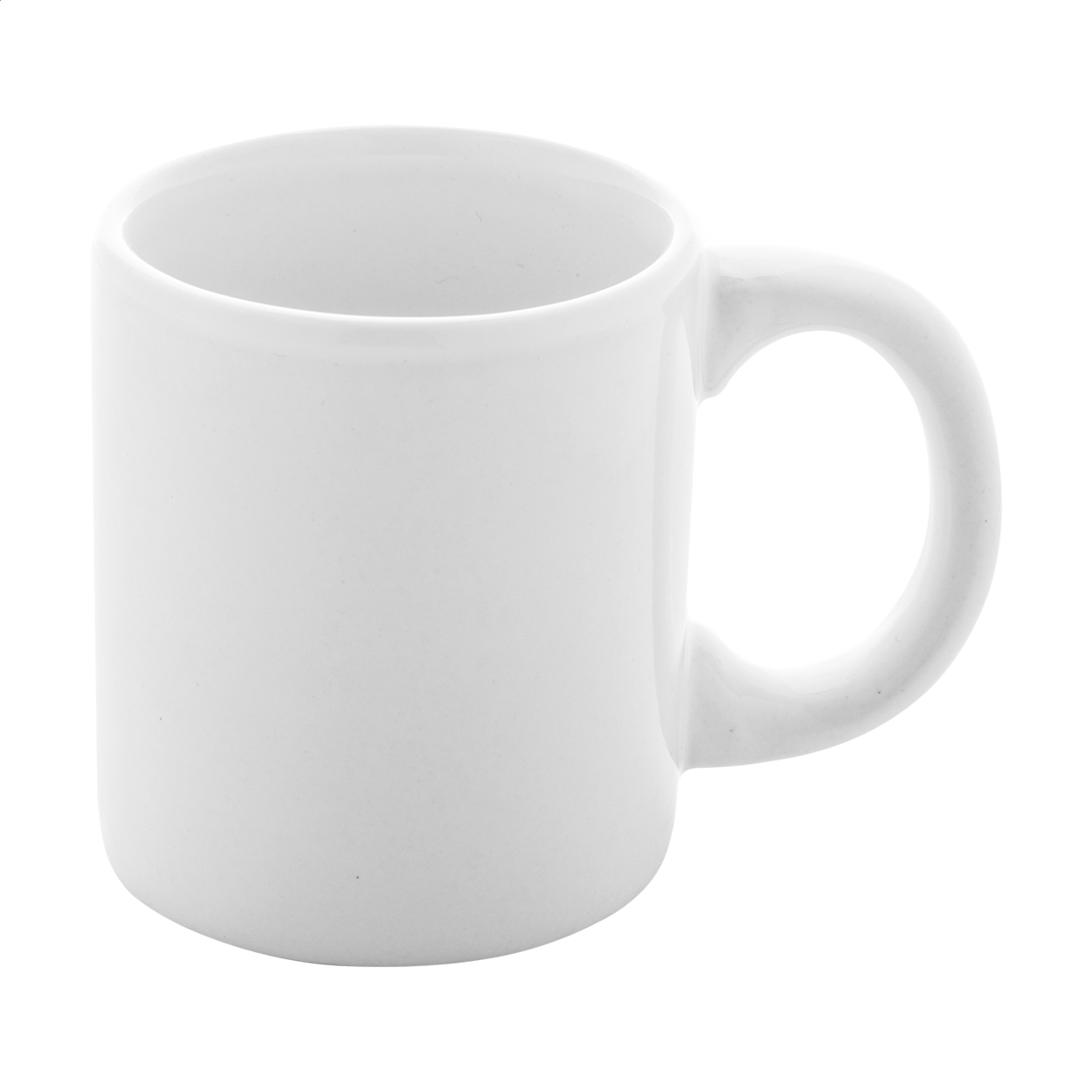 Tazzina espresso in ceramica bianca, in scatola regalo — gadget promozionale personalizzabile con il tuo logo