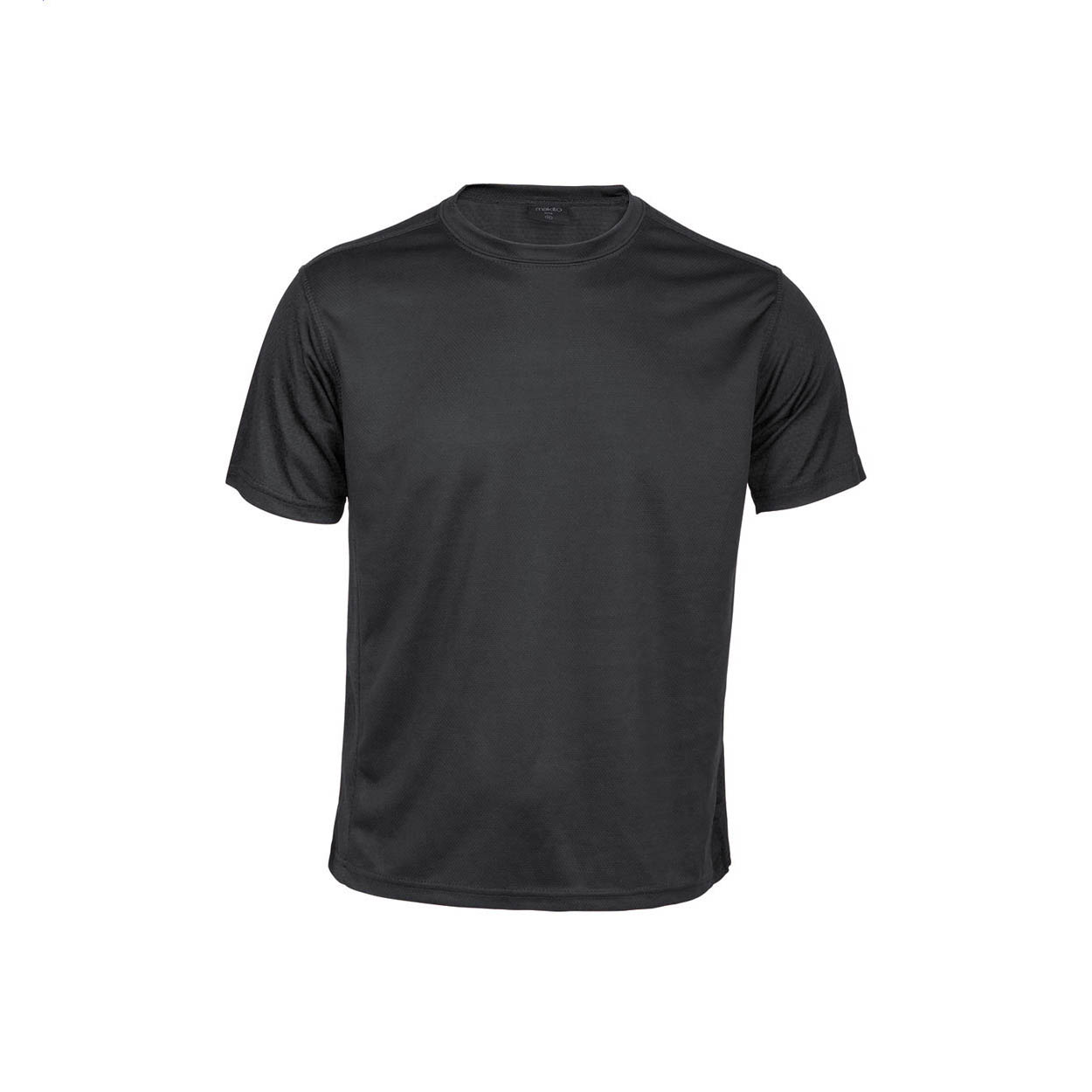 T-shirt sportiva traspirante in 100% poliestere con dettagli a trama esagonale — gadget promozionale personalizzabile con il tuo logo