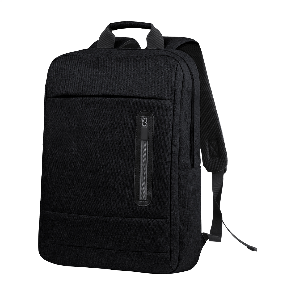Zaino con multipli scomparti e chiusura a cerniera, schienale ergonomico, spallacci imbottiti e scomparto per computer portatile (15") — gadget promozionale personalizzabile con il tuo logo