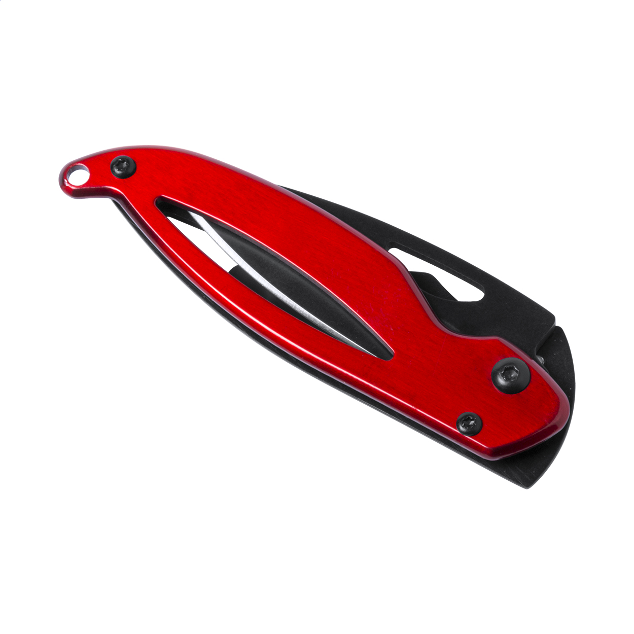 Coltello tascabile in acciaio inox con blocco di sicurezza — gadget promozionale personalizzabile con il tuo logo