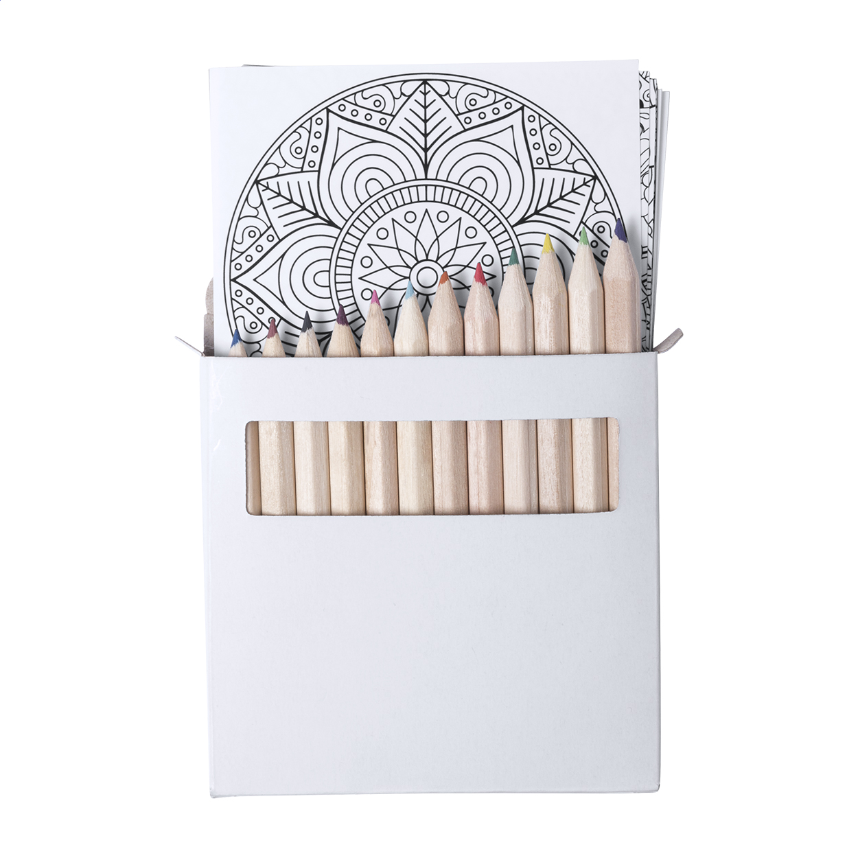 set mandala da colorare — gadget promozionale personalizzabile con il tuo logo