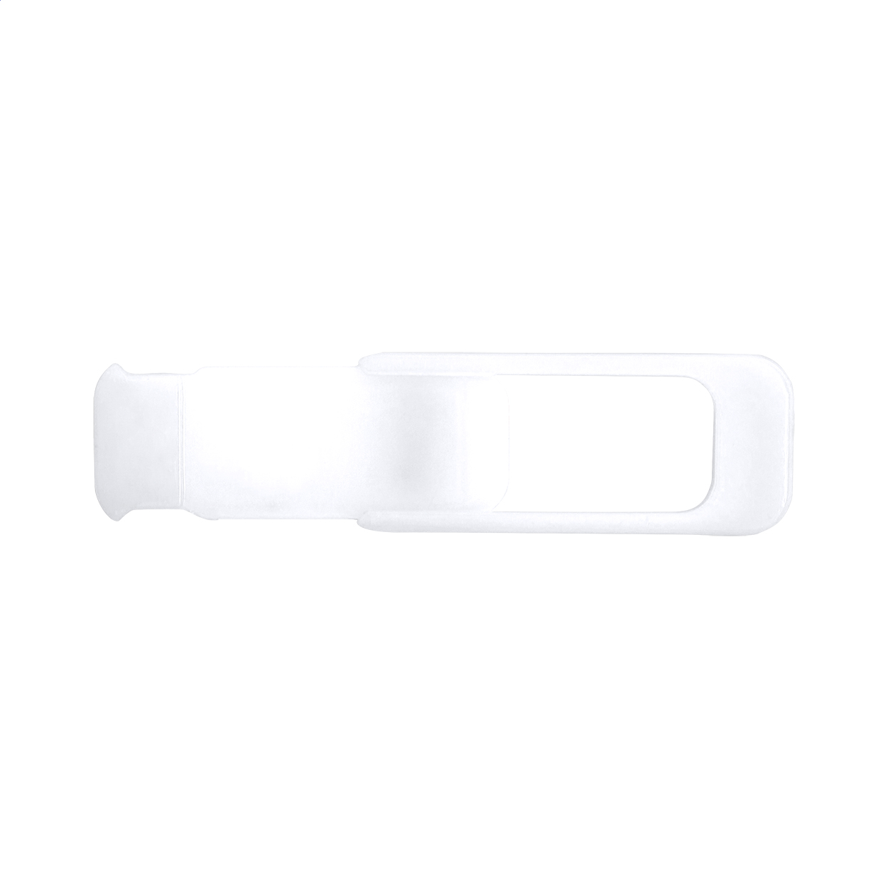 Copri webcam scorrevole in plastica con adesivo — gadget promozionale personalizzabile con il tuo logo