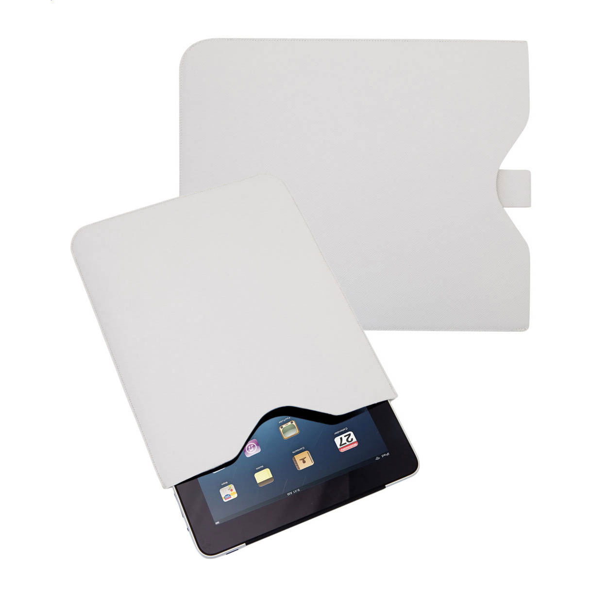 Custodia per tablet in pelle PU — gadget promozionale personalizzabile con il tuo logo
