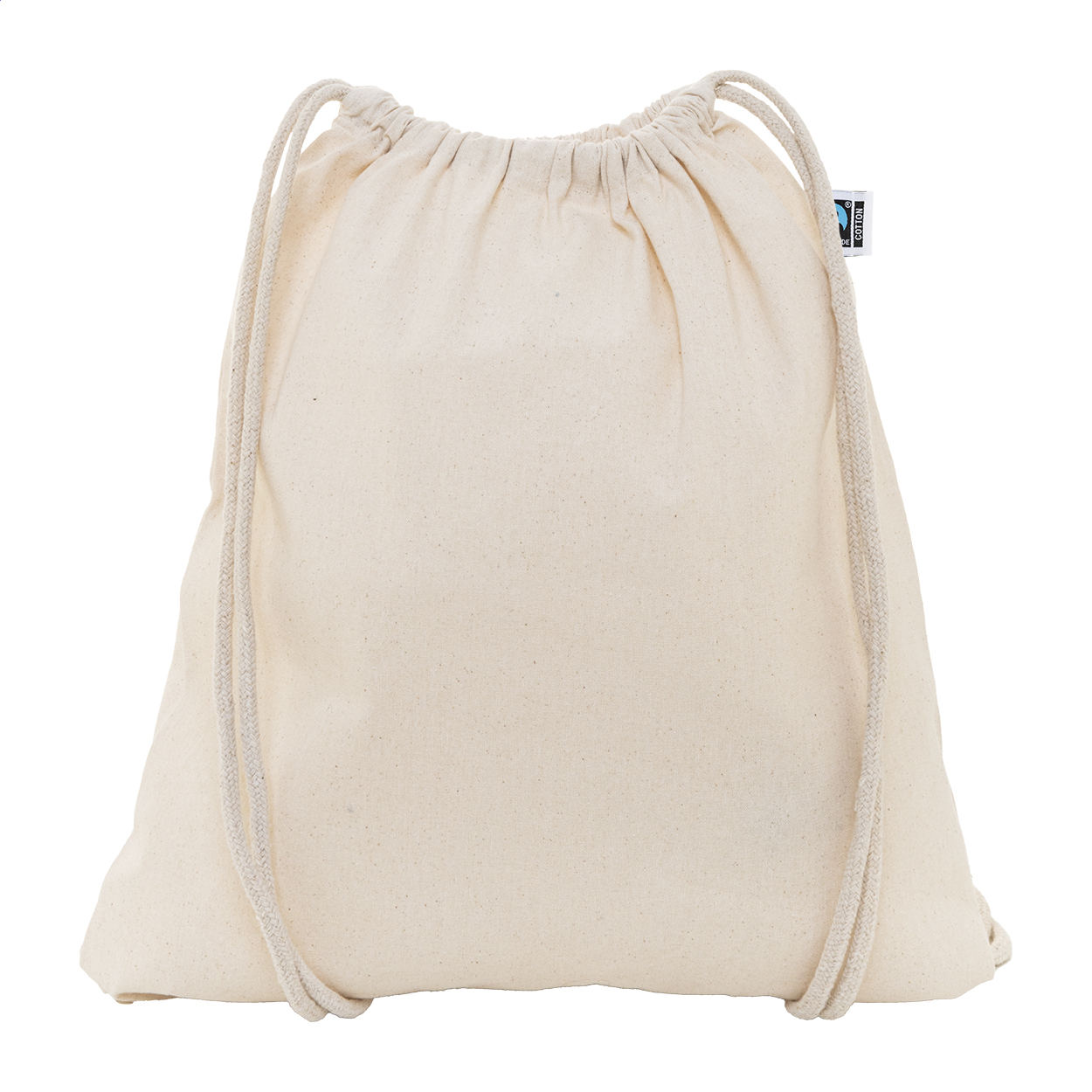 Sacca Fairtrade — gadget promozionale personalizzabile con il tuo logo