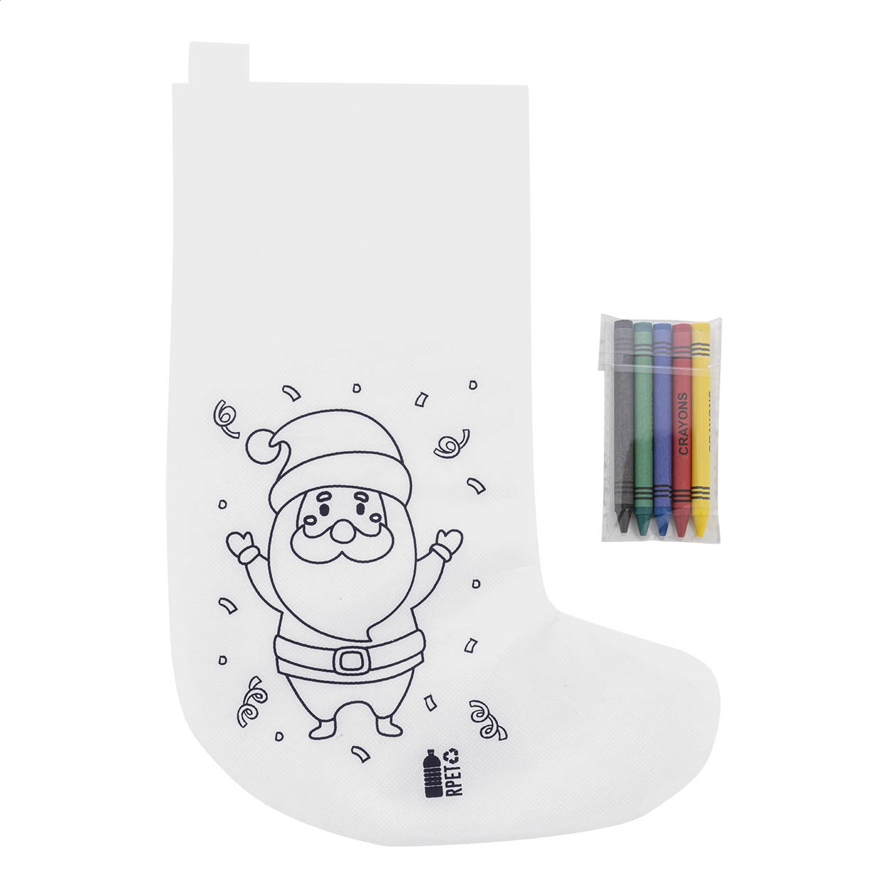 Calza natalizia da decorare — gadget promozionale personalizzabile con il tuo logo