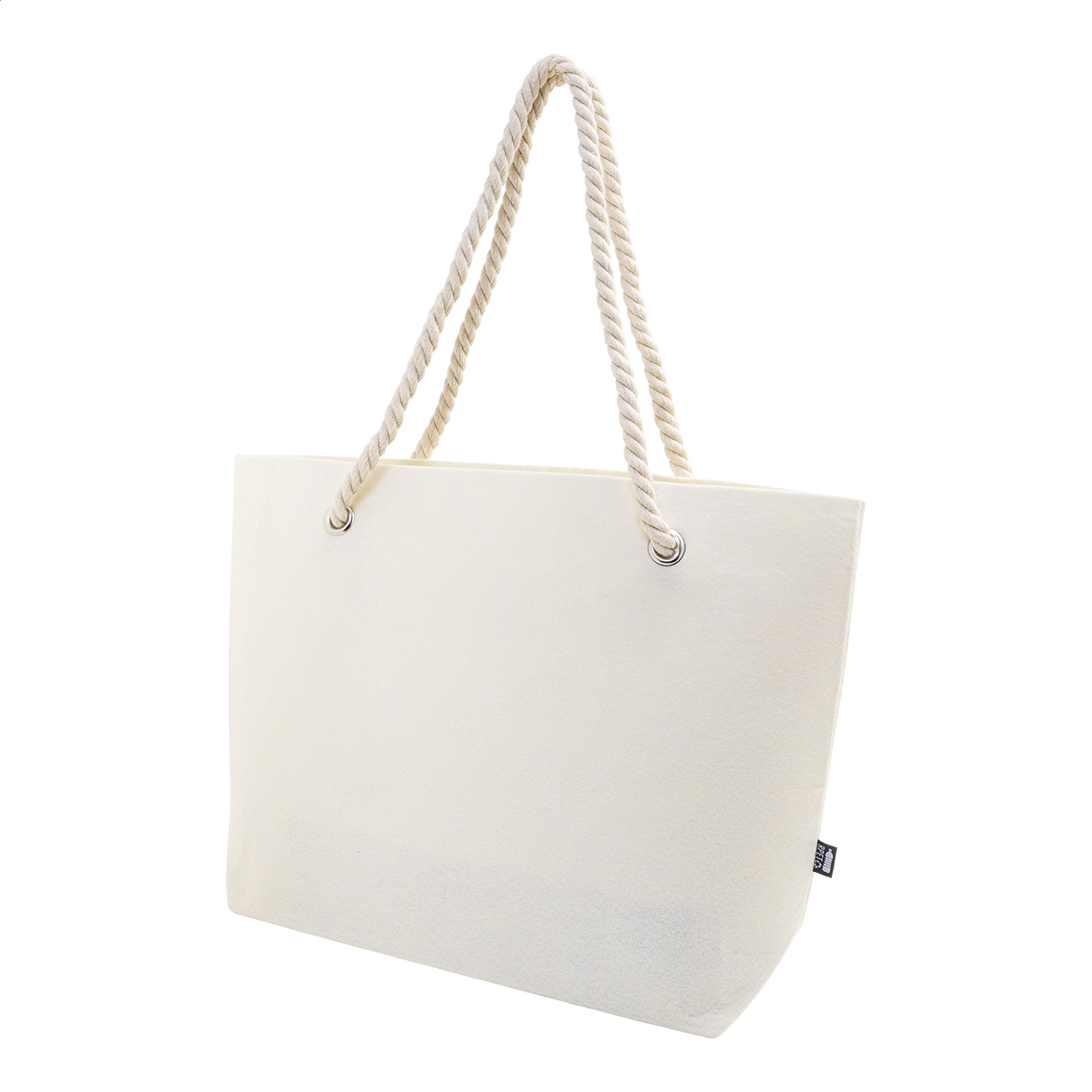 Borsa da spiaggia in RPET — gadget promozionale personalizzabile con il tuo logo