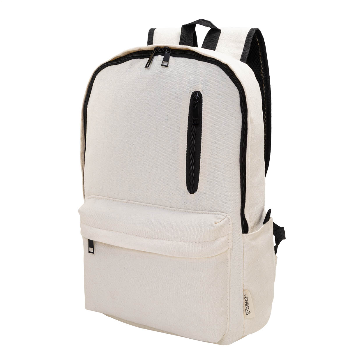Zaino in canvas riciclato — gadget promozionale personalizzabile con il tuo logo