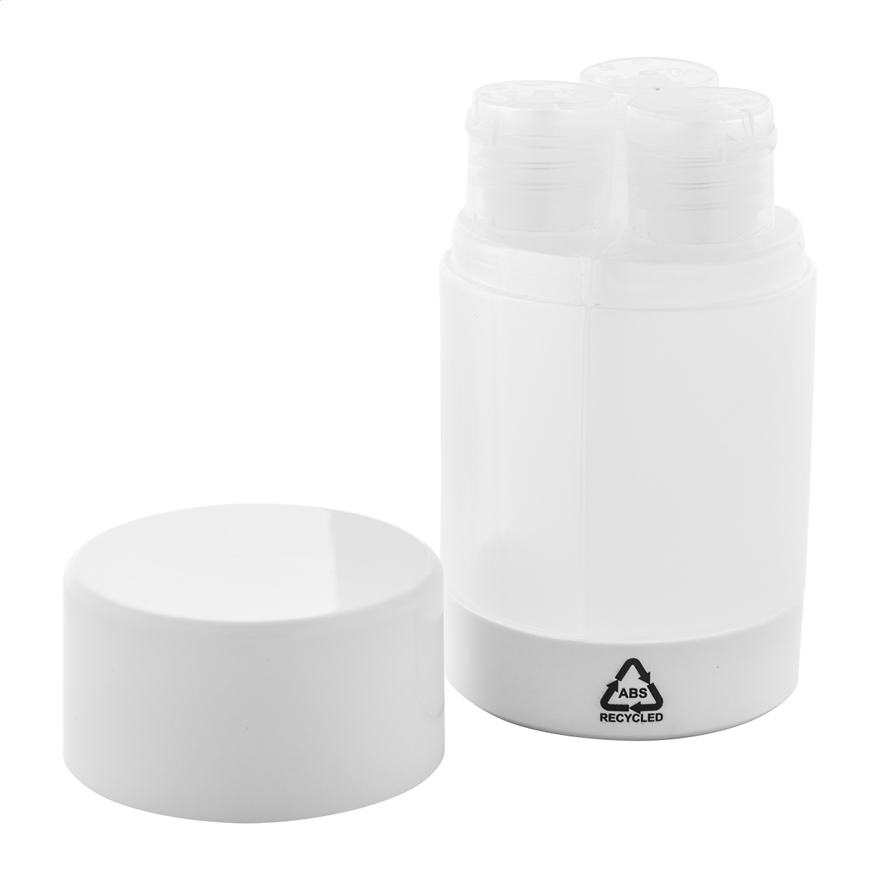 Set boccette da viaggio in contenitore RABS — gadget promozionale personalizzabile con il tuo logo