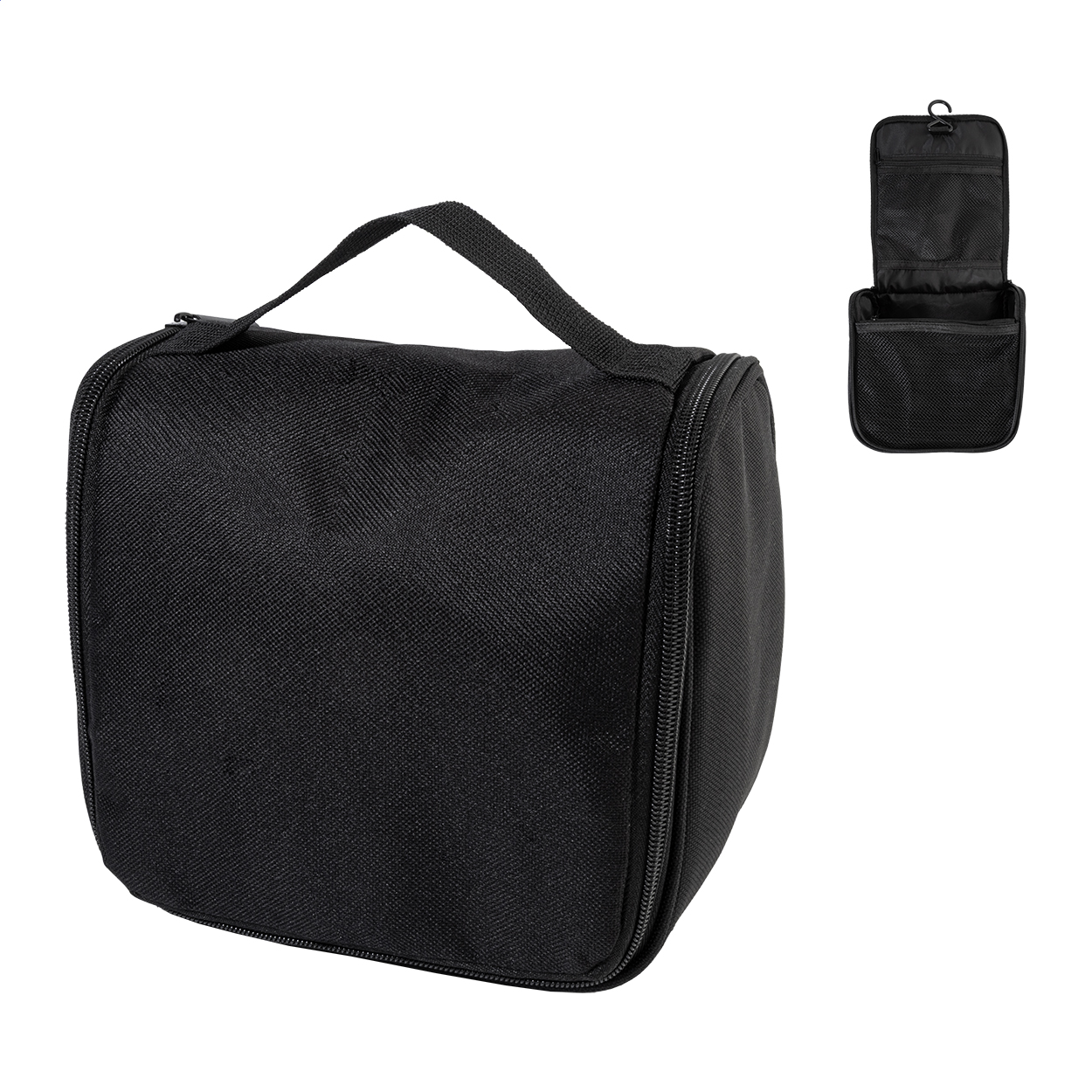 Beauty da viaggio in RPET — gadget promozionale personalizzabile con il tuo logo