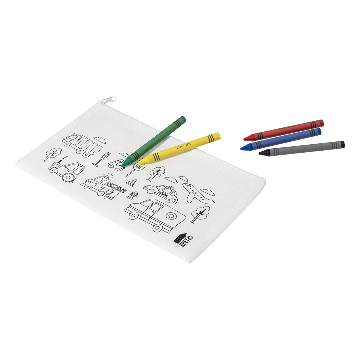 Astuccio da decorare in RPET — Bambini e giochi personalizzabile con il tuo logo
