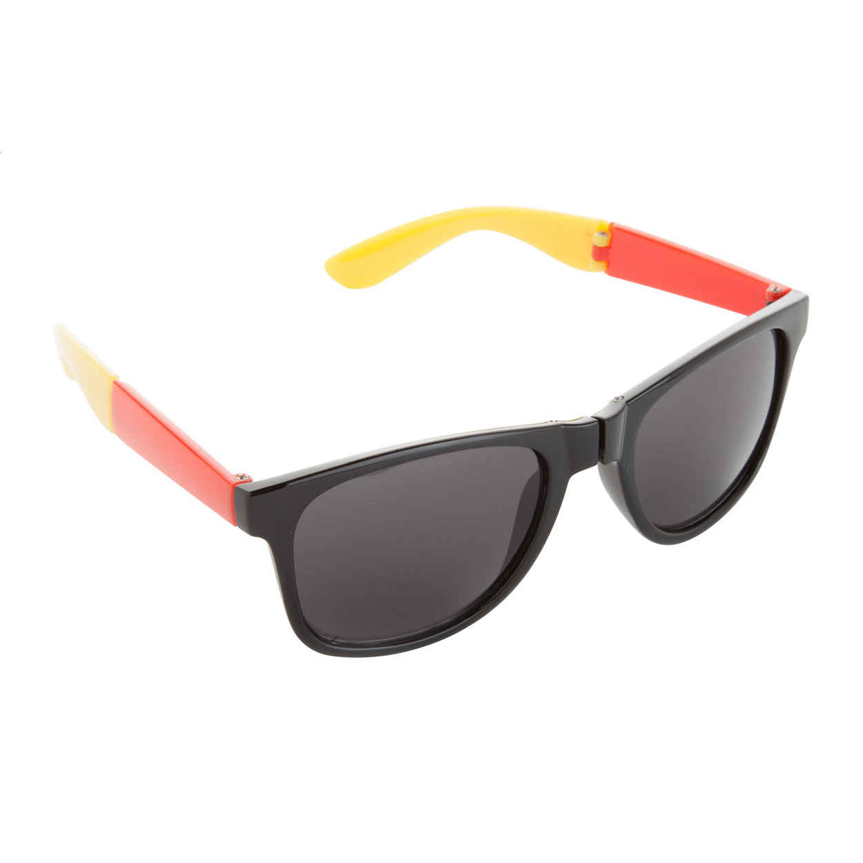 Occhiali da sole pieghevoli in plastica con protezione UV 400 — gadget promozionale personalizzabile con il tuo logo