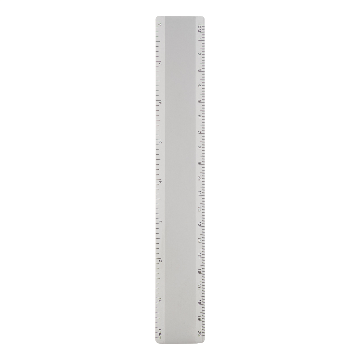 Righello in alluminio da 20 cm — gadget promozionale personalizzabile con il tuo logo