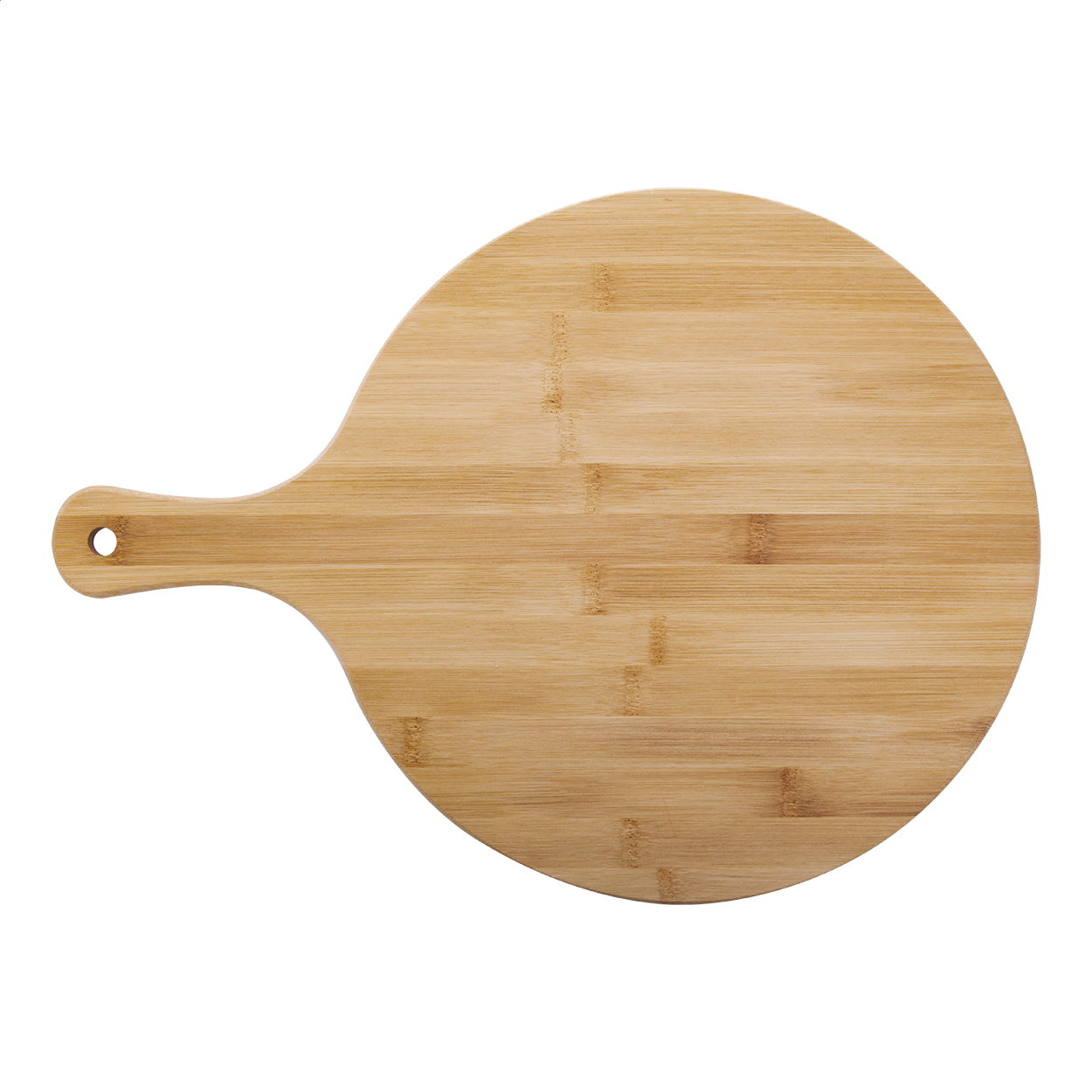 Tagliere per pizza da 32 cm in bambù — gadget promozionale personalizzabile con il tuo logo