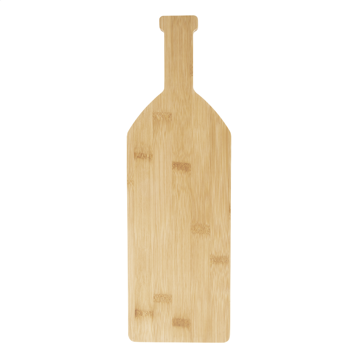Tagliere in bambù a forma di bottiglia di vino — gadget promozionale personalizzabile con il tuo logo