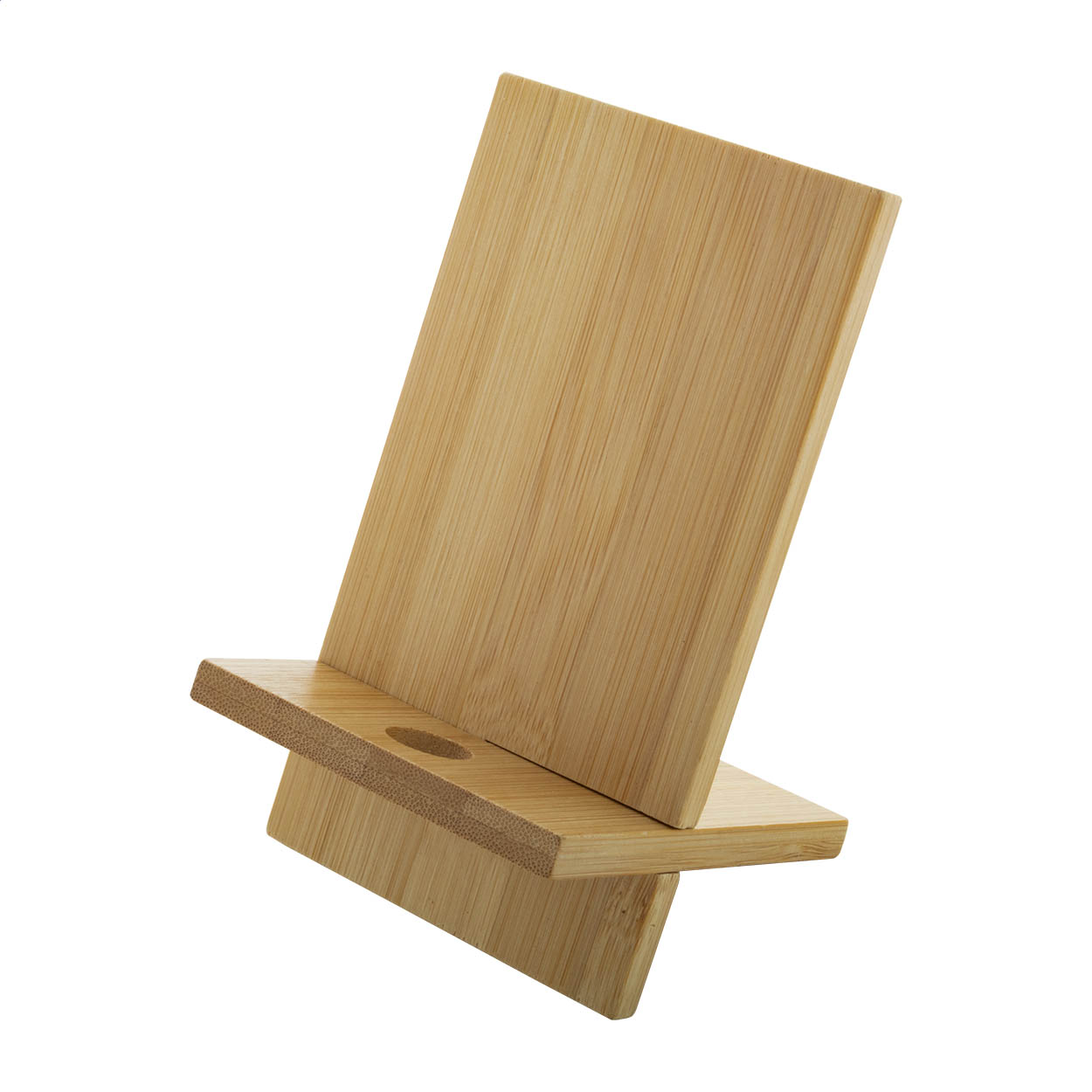 supporto cellulare in bambù — gadget promozionale personalizzabile con il tuo logo