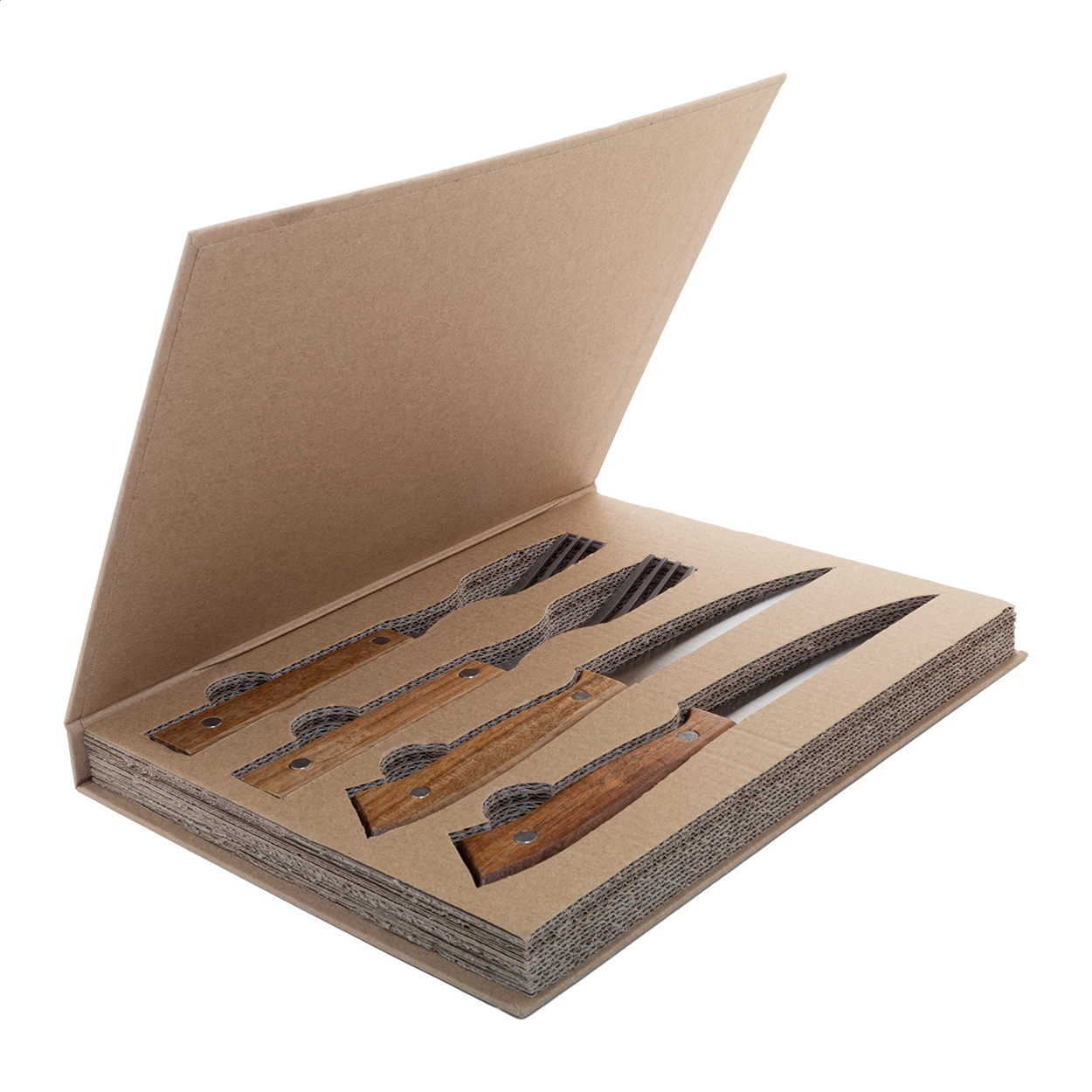 set posate per bistecca — gadget promozionale personalizzabile con il tuo logo