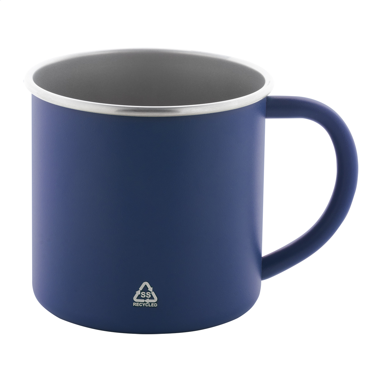 Tazza in acciaio riciclato — gadget promozionale personalizzabile con il tuo logo