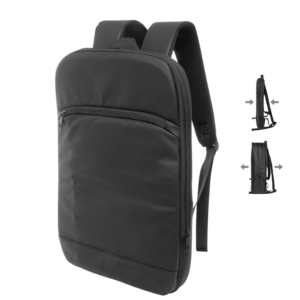 Zaino estensibile in RPET — gadget promozionale personalizzabile con il tuo logo