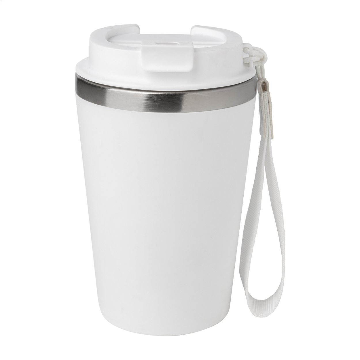 Bicchiere termico a doppia parete in acciaio riciclato da 350ml — gadget promozionale personalizzabile con il tuo logo