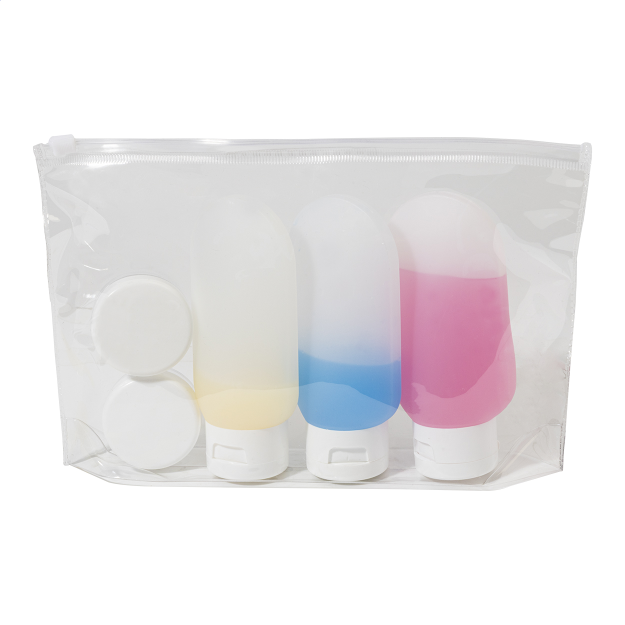 set da viaggio per cosmetici — gadget promozionale personalizzabile con il tuo logo