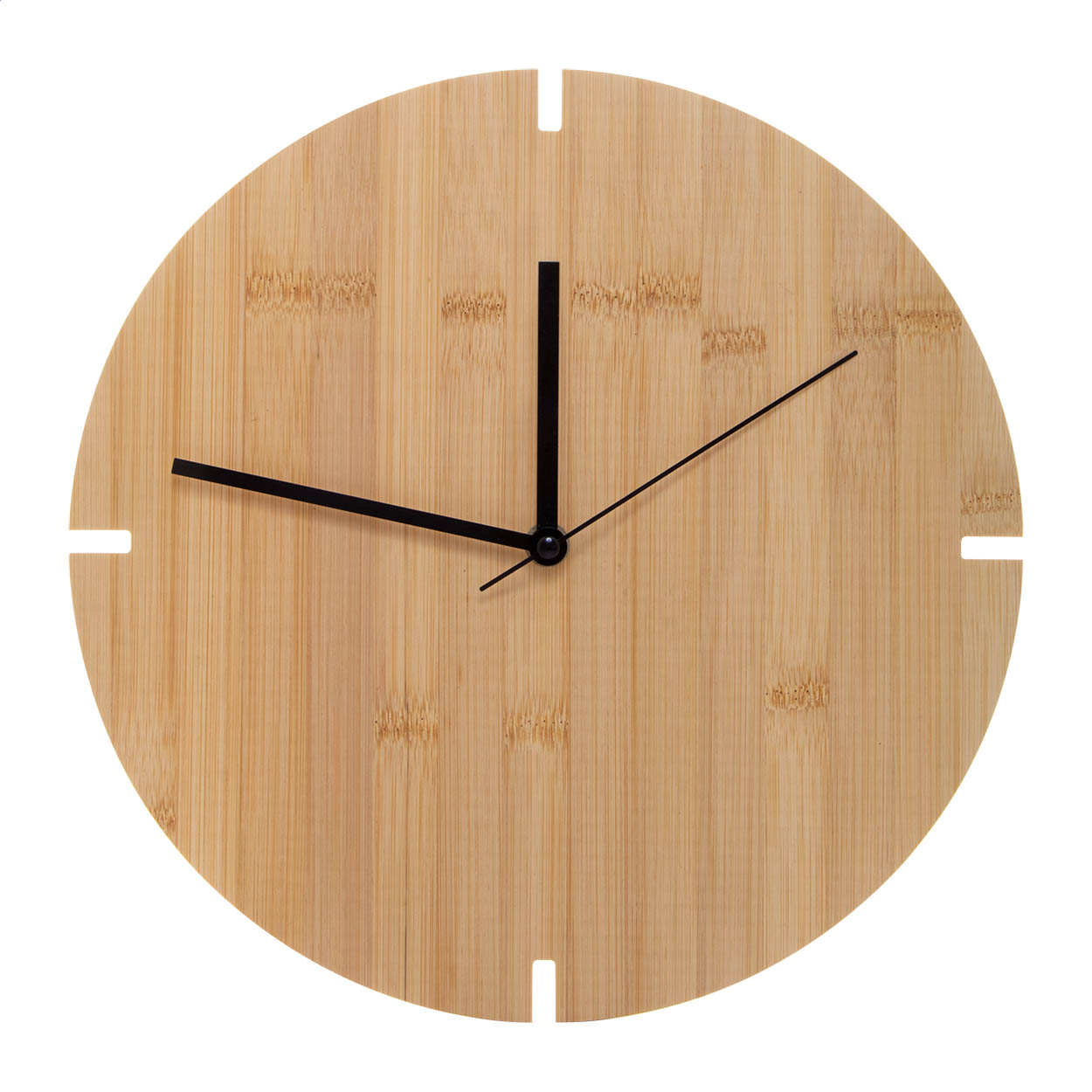Orologio da parete in bambù — gadget promozionale personalizzabile con il tuo logo