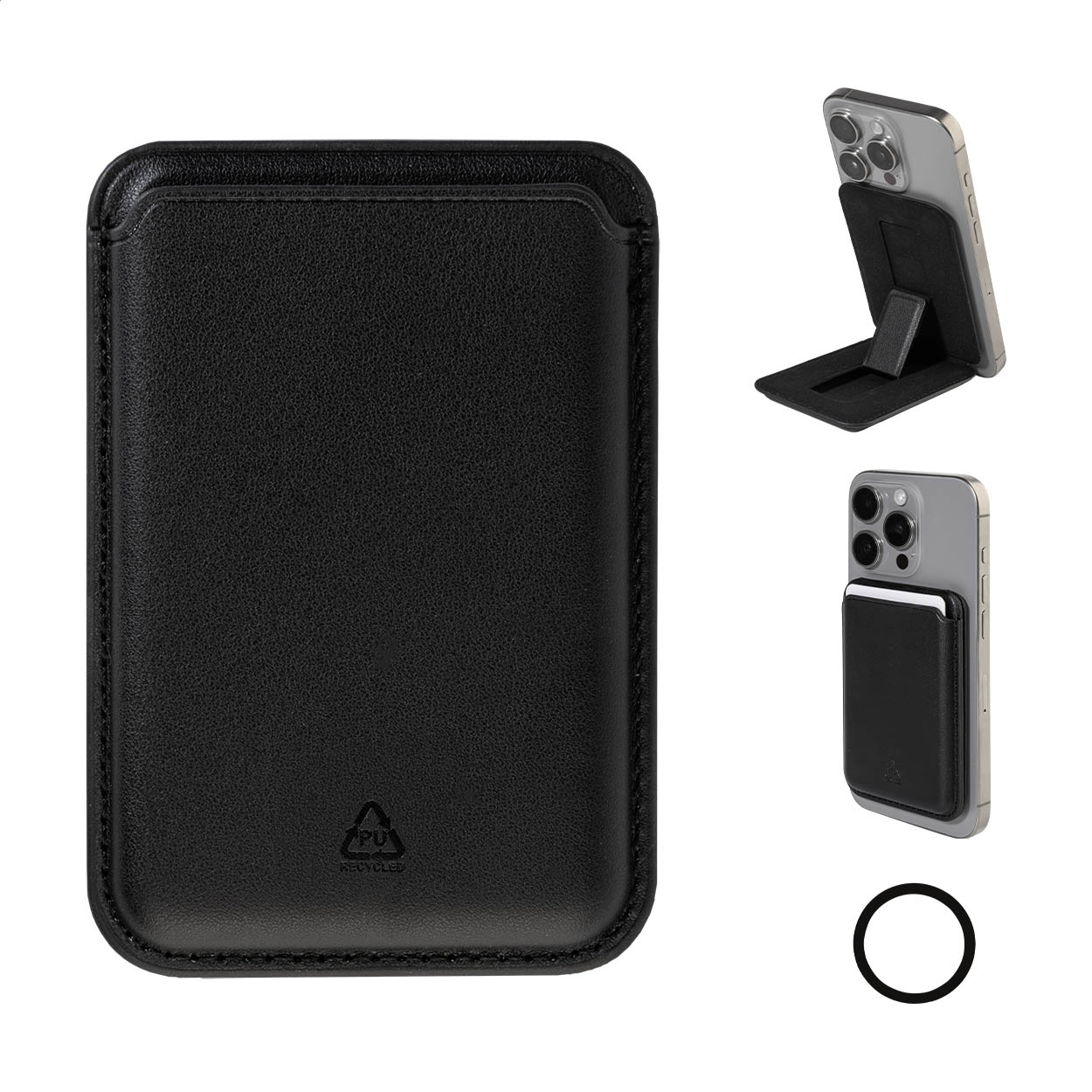 Supporto magnetico per carta di credito in RPU — gadget promozionale personalizzabile con il tuo logo