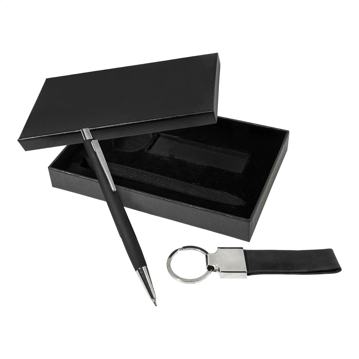 Set regalo composto da 2 pezzi, contenuto in una confezione regalo in cartoncino — gadget promozionale personalizzabile con il tuo logo
