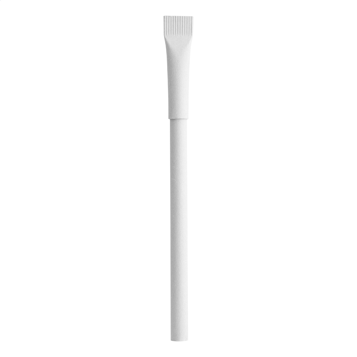 Penna a sfera in carta riciclata con cappuccio coordinato e refill blu — gadget promozionale personalizzabile con il tuo logo