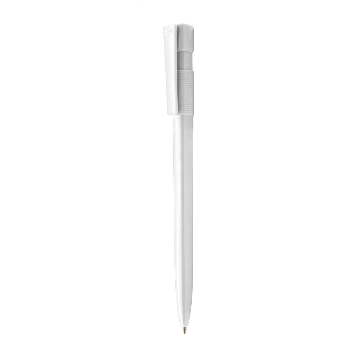 Penna a sfera in plastica con refill blu — gadget promozionale personalizzabile con il tuo logo