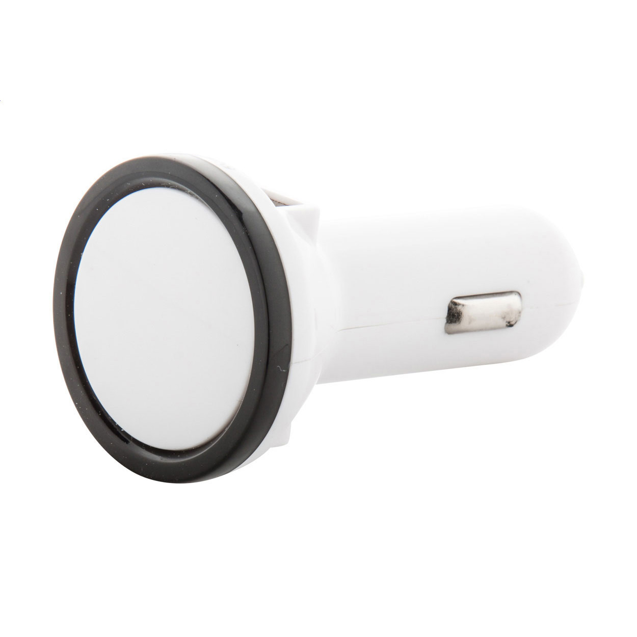 caricabatterie USB da auto — gadget promozionale personalizzabile con il tuo logo