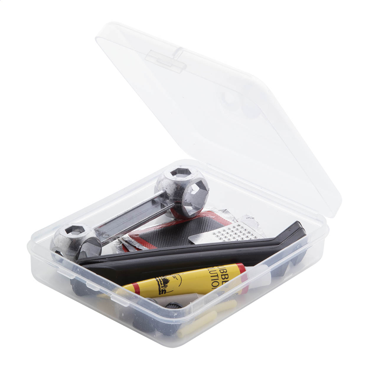 kit riparazione biciclette — gadget promozionale personalizzabile con il tuo logo
