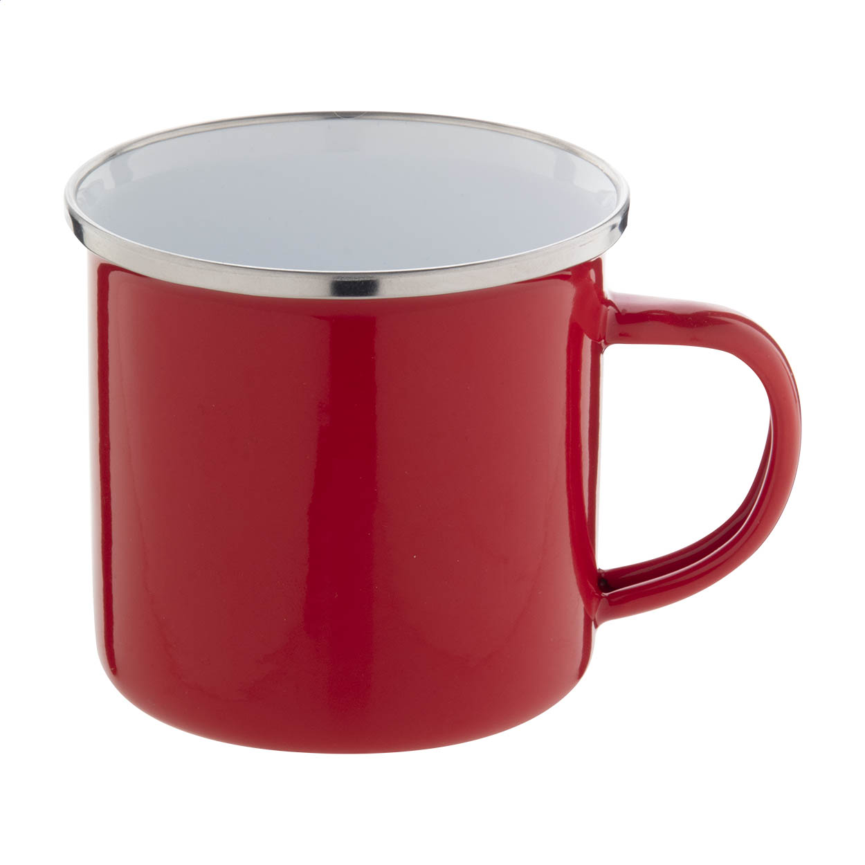 Tazza in smalto — gadget promozionale personalizzabile con il tuo logo