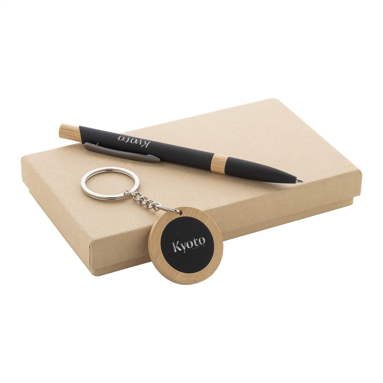 Set penna con portachiavi — gadget promozionale personalizzabile con il tuo logo