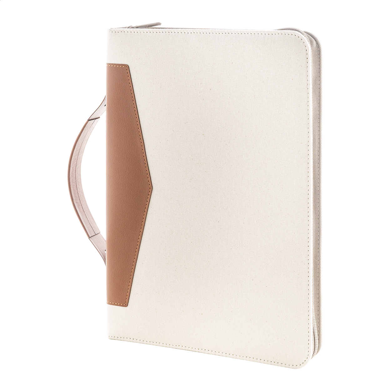 Portadocumenti in canvas riciclato — gadget promozionale personalizzabile con il tuo logo