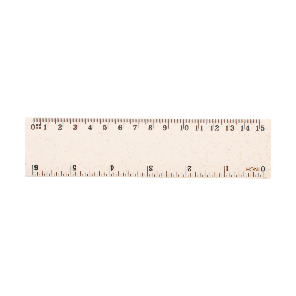 Righello da 15 cm in plastica ecologica di paglia di grano — gadget promozionale personalizzabile con il tuo logo