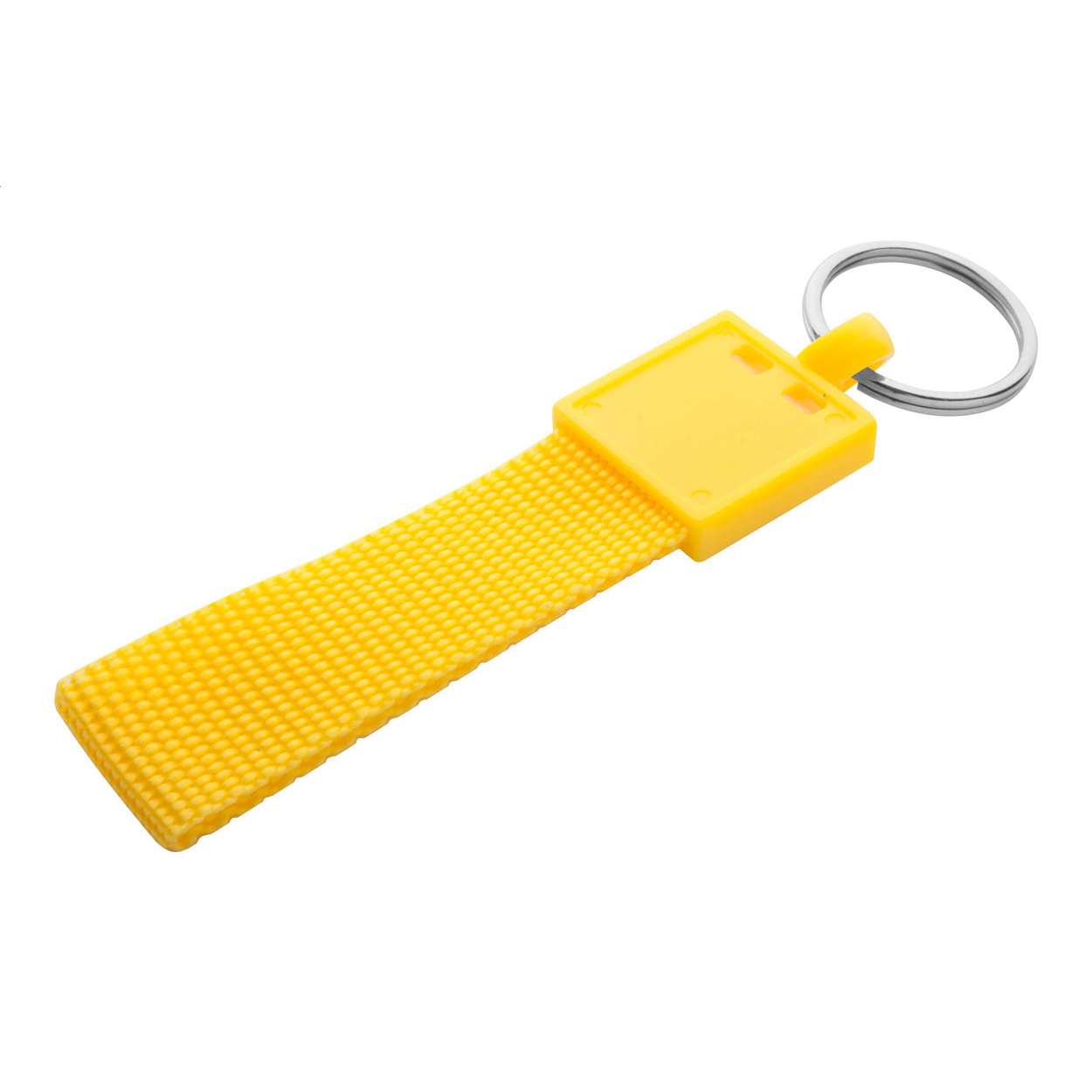 Portachiavi in plastica con cinturino coordinato — gadget promozionale personalizzabile con il tuo logo
