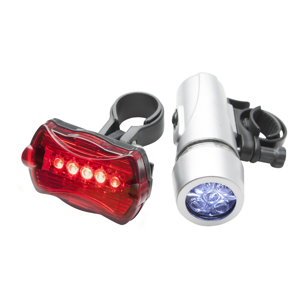 set luci bicicletta — gadget promozionale personalizzabile con il tuo logo