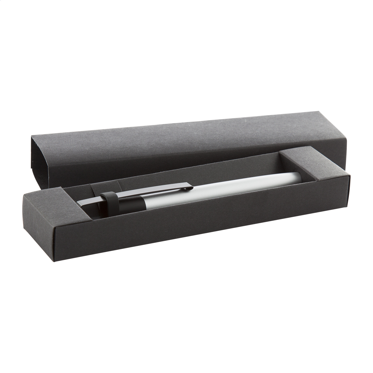 Penna a sfera in alluminio con refill blu — gadget promozionale personalizzabile con il tuo logo