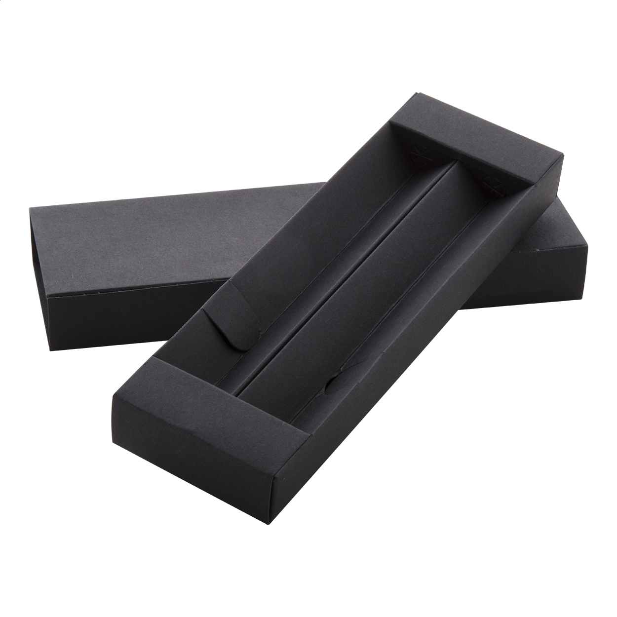 Astuccio in cartoncino nero per set 2 penne — gadget promozionale personalizzabile con il tuo logo
