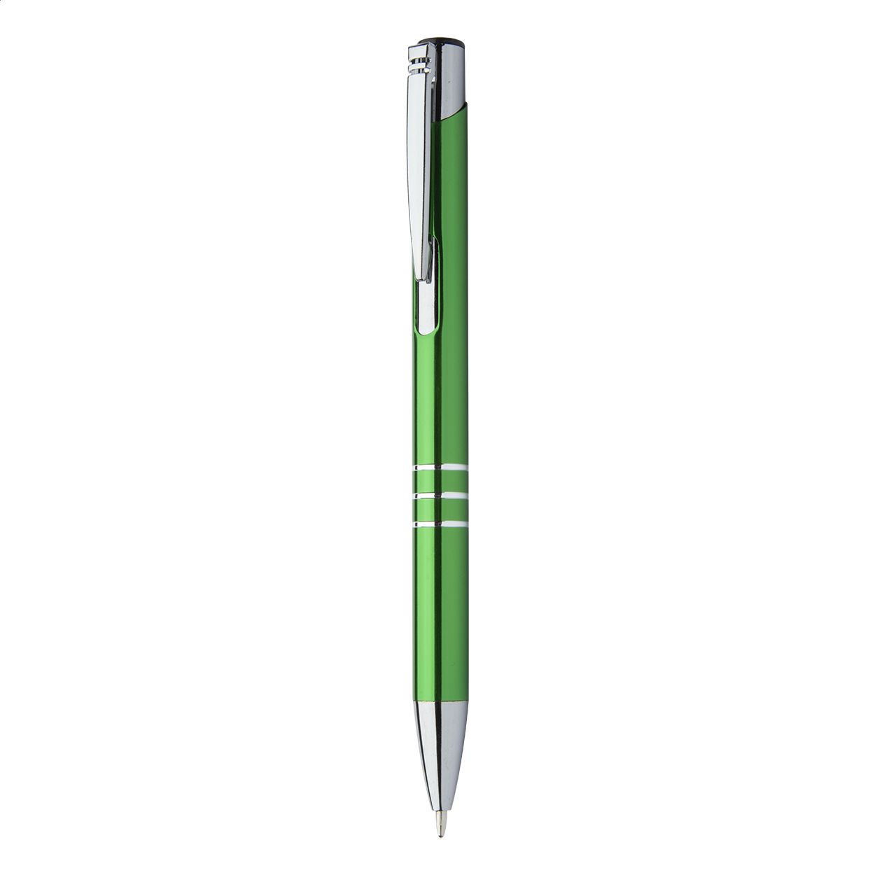 Penna a sfera in alluminio con refill nero — gadget promozionale personalizzabile con il tuo logo