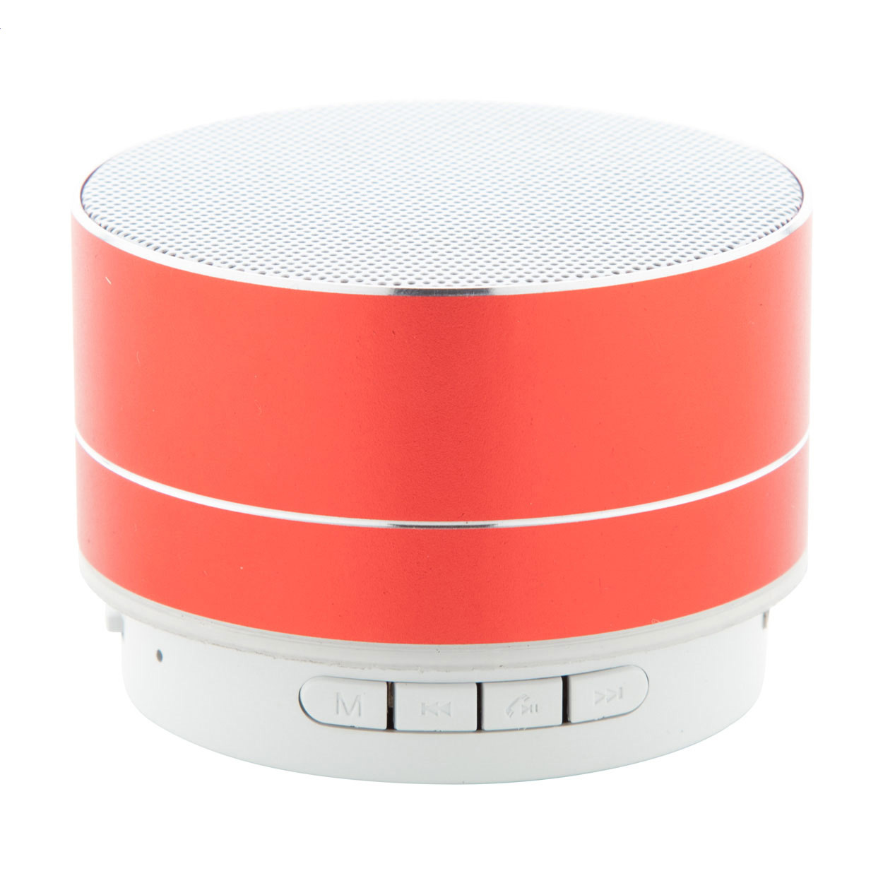 Altoparlante wireless con alloggiamento in alluminio — gadget promozionale personalizzabile con il tuo logo