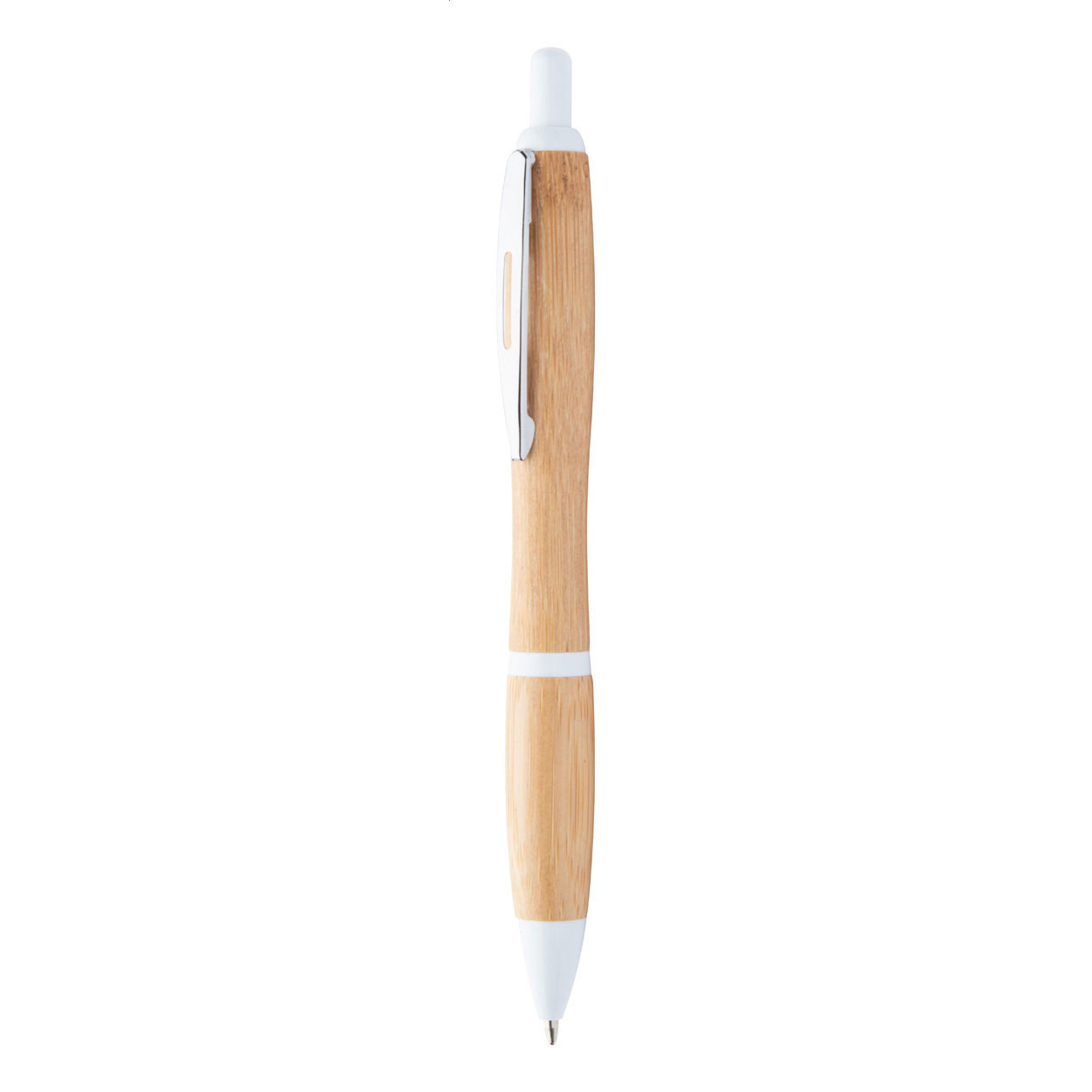 penna a sfera in bambù — gadget promozionale personalizzabile con il tuo logo