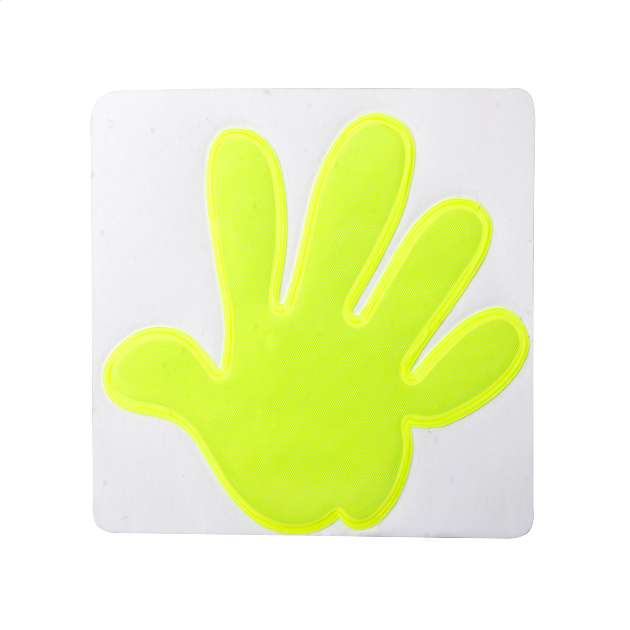 adesivo riflettente, mano — gadget promozionale personalizzabile con il tuo logo