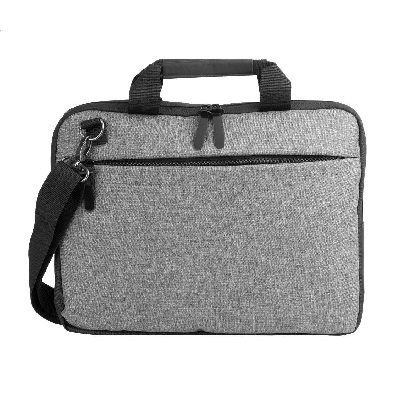 Borsa portadocumenti con scomparto imbottito per computer portatile (15"), tasca laterale con zip e tracolla regolabile — gadget promozionale personalizzabile con il tuo logo